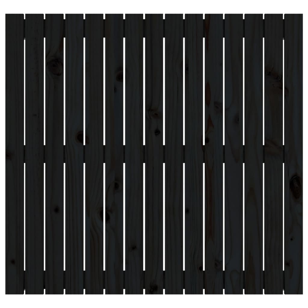 vidaXL Sieninis galvūgalis, juodas, 95,5x3x90cm, pušies masyvas