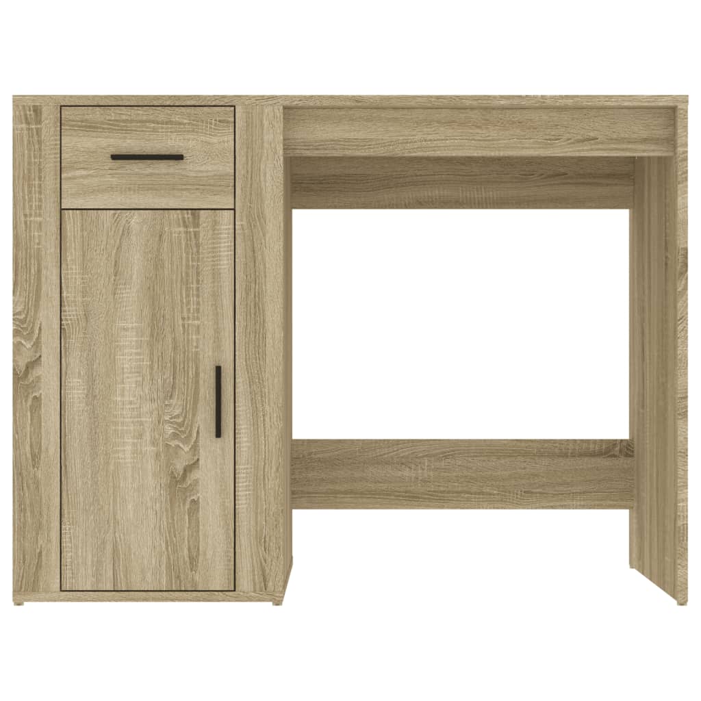 vidaXL Rašomasis stalas, ąžuolo, 100x49x75cm, apdirbta mediena