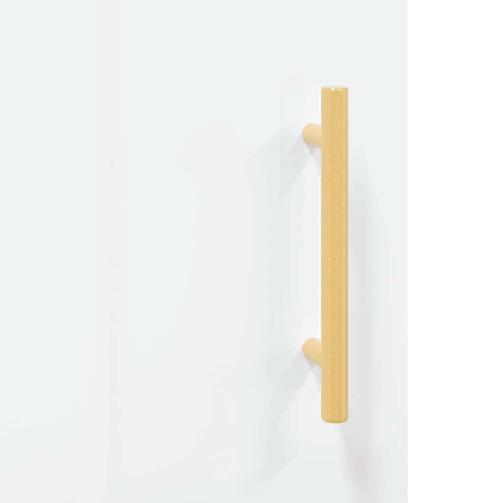 vidaXL Naktinė spintelė, balta, 40x40x50cm, apdirbta mediena, blizgi