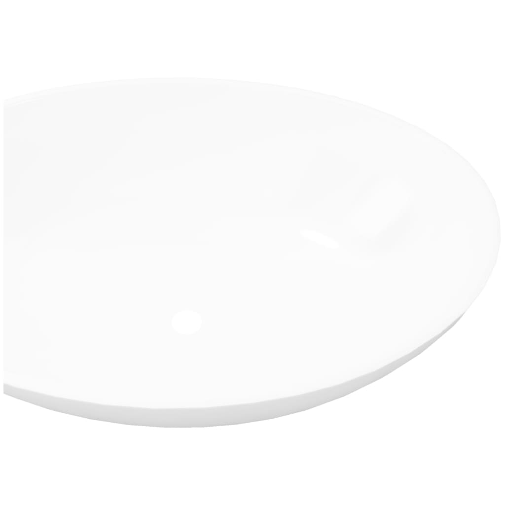 Keramikinis Praustuvas, Ovalo Formos Kriauklė, Baltas, 40 x 33 cm