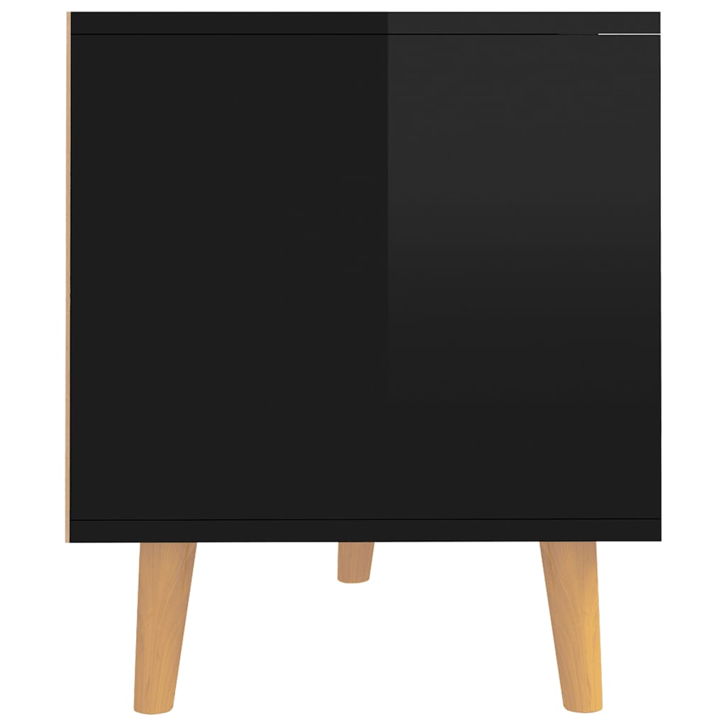 vidaXL Televizoriaus spintelė, juoda, 90x40x48,5cm, mediena, blizgi