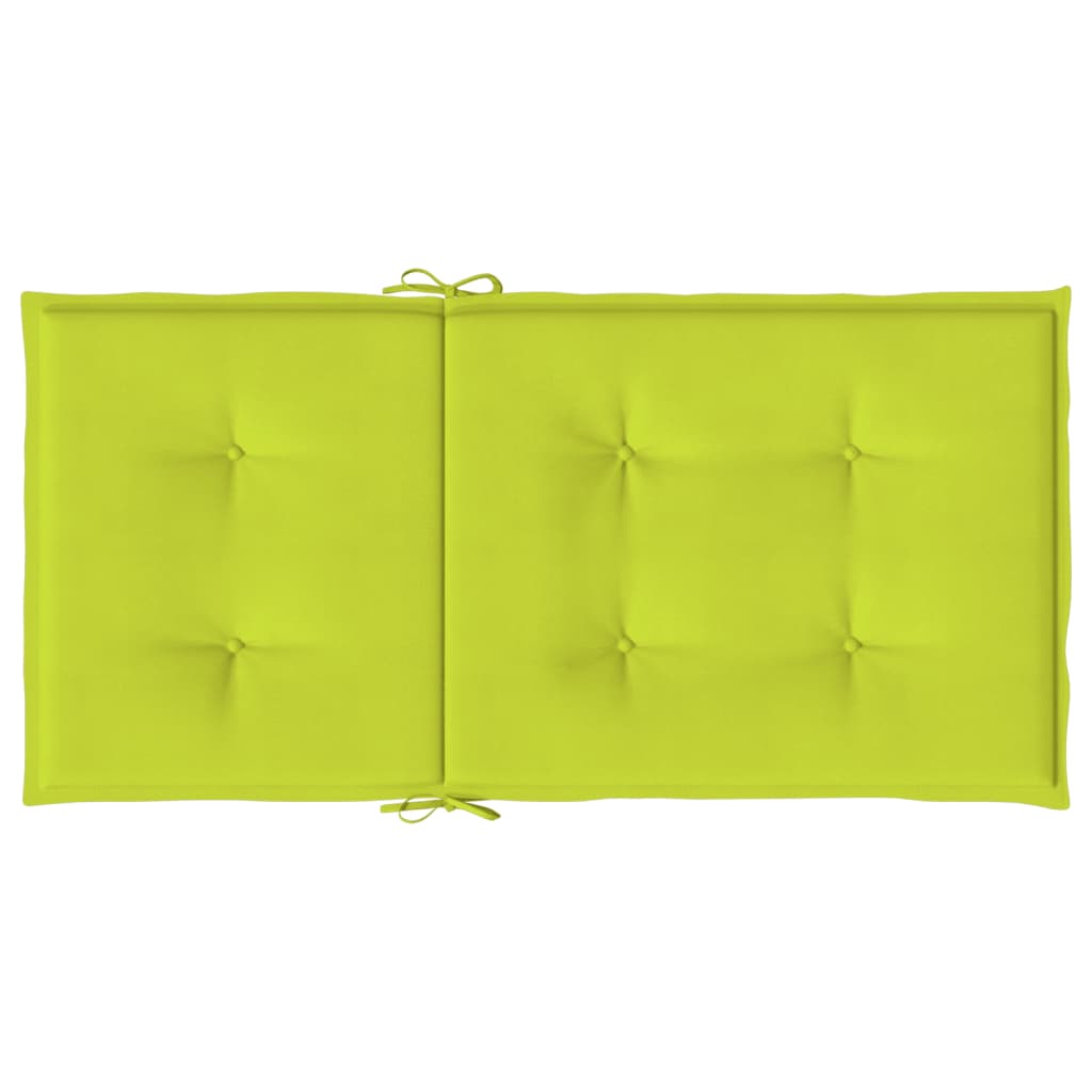 vidaXL Sodo kėdės pagalvėlės, 6vnt., žalios, 100x50x3cm, audinys