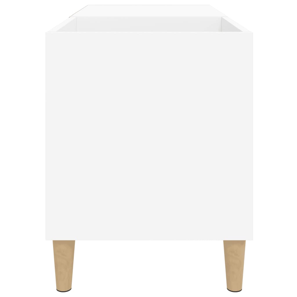vidaXL Vinilinių plokštelių spintelė, balta, 84,5x38x48cm, mediena