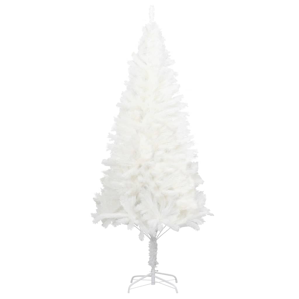 vidaXL Dirbtinė Kalėdų eglutė, balta, 150cm, su tikroviškais spygliais
