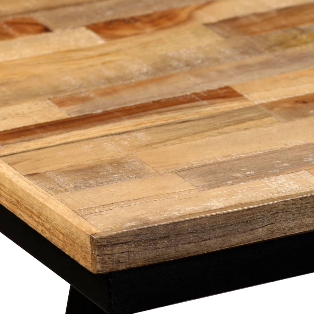 vidaXL Suoliukas, perdirbta tikmedžio mediena ir plienas, 110x35x45cm