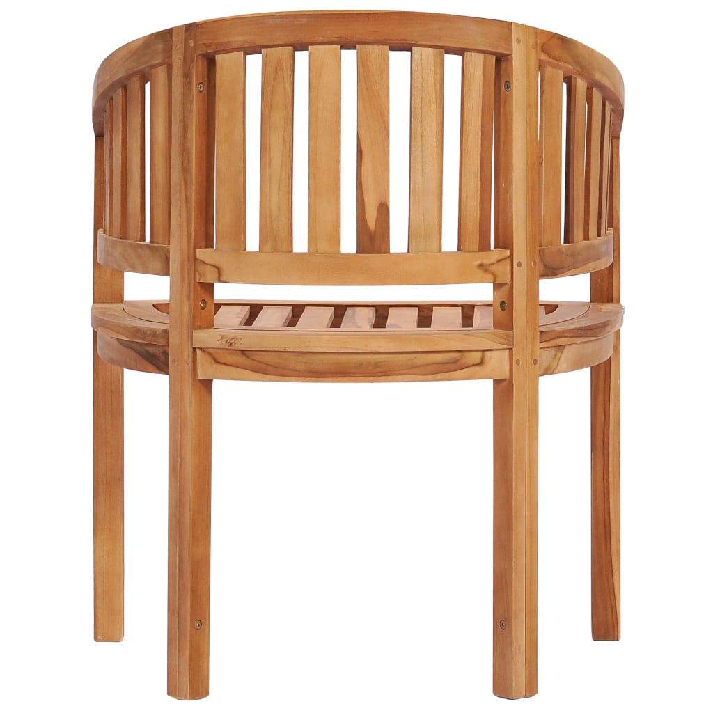 vidaXL Banano formos kėdės, 2vnt., timedžio medienos masyvas