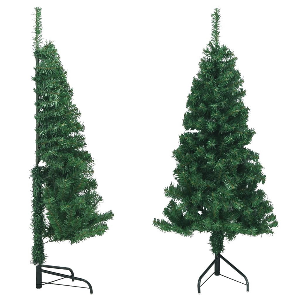 vidaXL Dirbtinė kampinė Kalėdų eglutė, žalia, 120cm, PVC