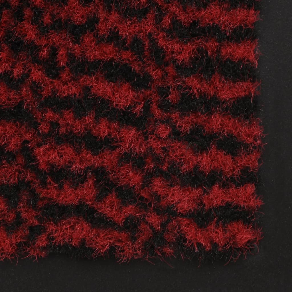 vidaXL Durų kilimėlis, kvadratinis, dygsniuotas, 90x150cm, raudonas