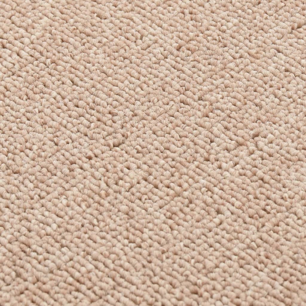 vidaXL Neslystantys laiptų kilimėliai, 15vnt., smėlio, 75x20cm