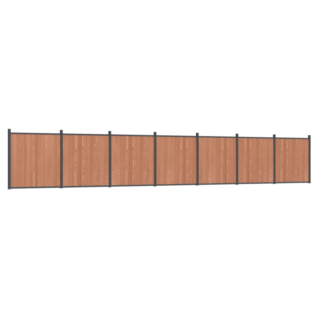 vidaXL Tvoros segmentas, rudos spalvos, 1218x186cm, WPC