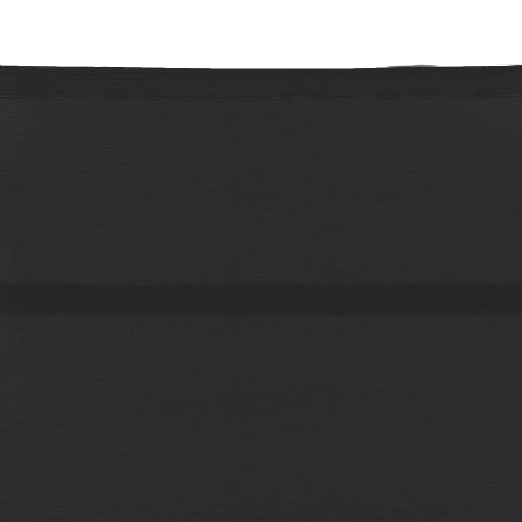 vidaXL Saulės gultas, juodos spalvos, tekstilenas ir aliuminis