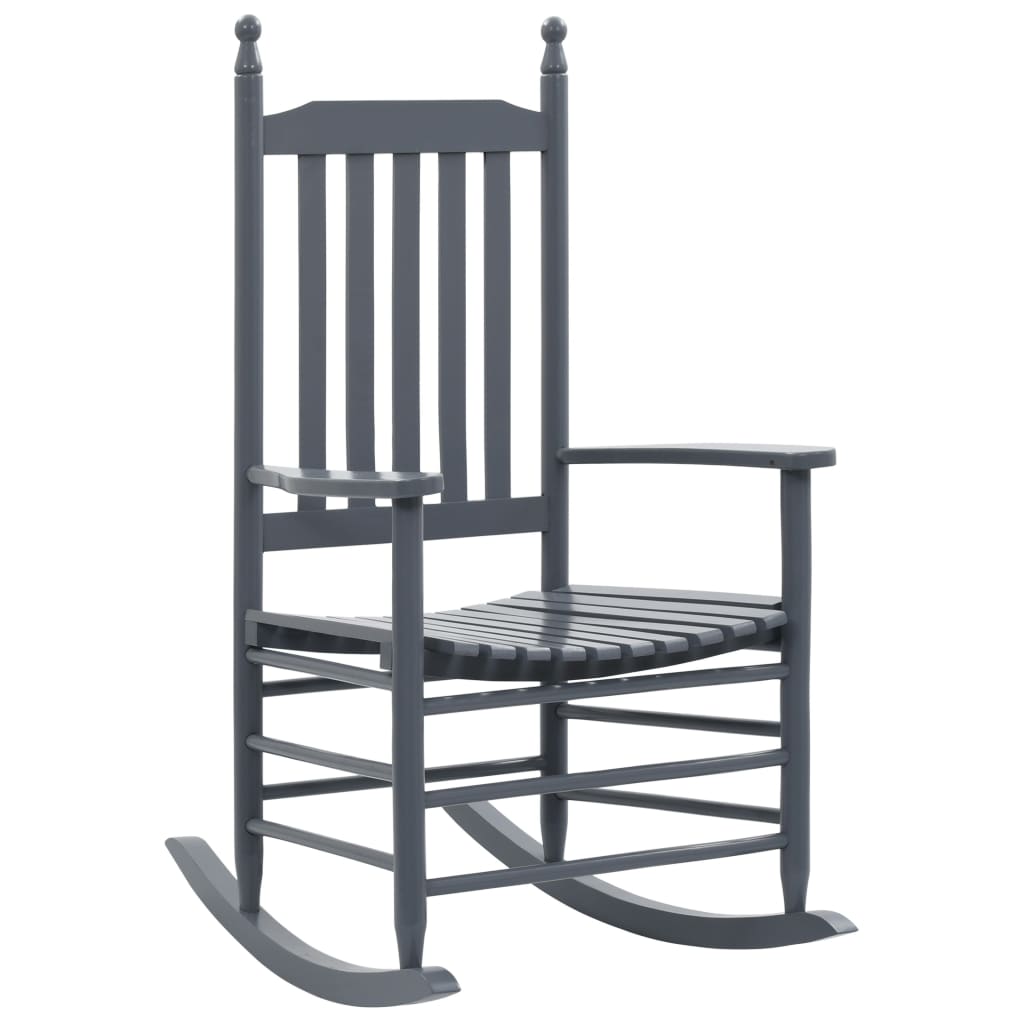 vidaXL Supama kėdė su išlenkta sėdyne, pilka, tuopos mediena