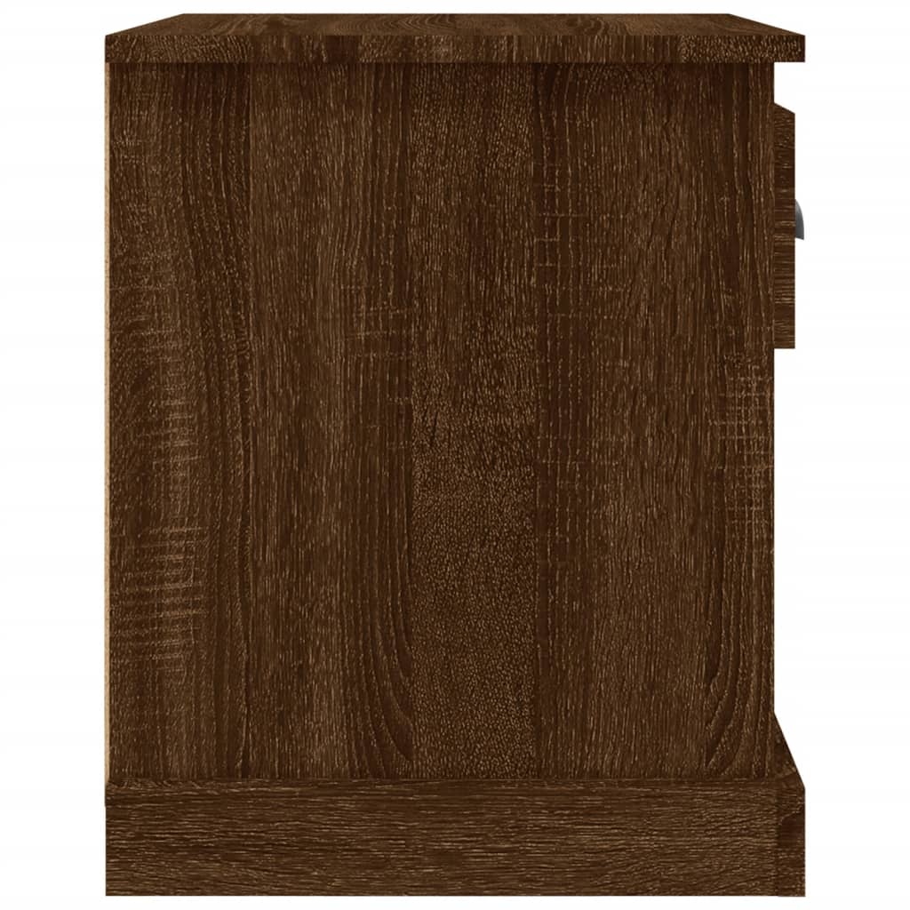 vidaXL Naktinės spintelės, 2vnt., rudos ąžuolo, 39x39x47,5cm, mediena