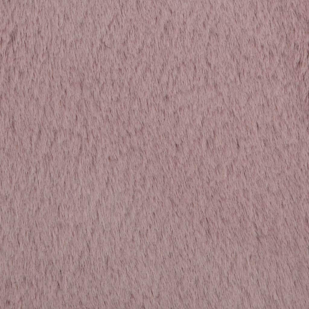 vidaXL Kilimas, senovinis rožinis, 180x270cm, dirbtinis triušio kailis