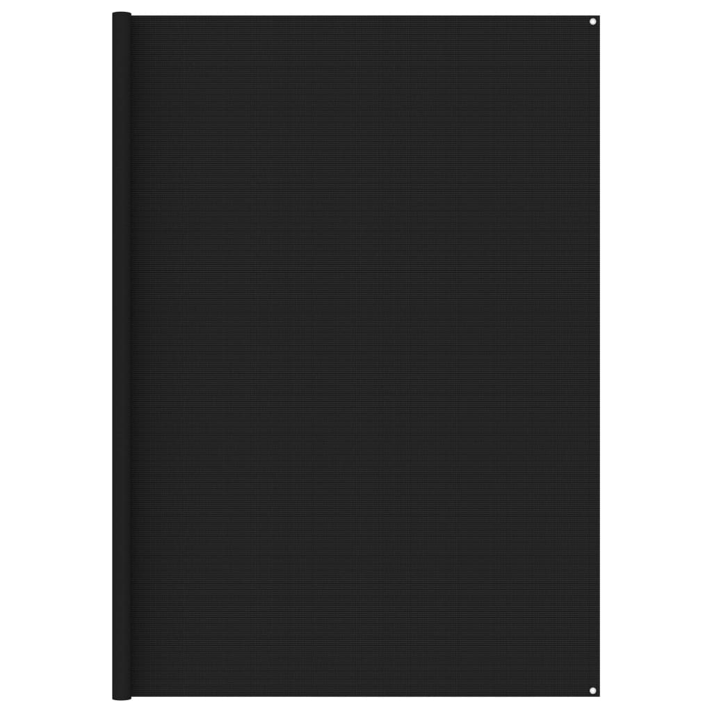 vidaXL Palapinės kilimėlis, juodos spalvos, 300x600cm