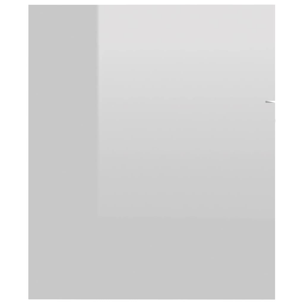 vidaXL Spintelė praustuvui, balta, 60x38,5x46cm, MDP, ypač blizgi