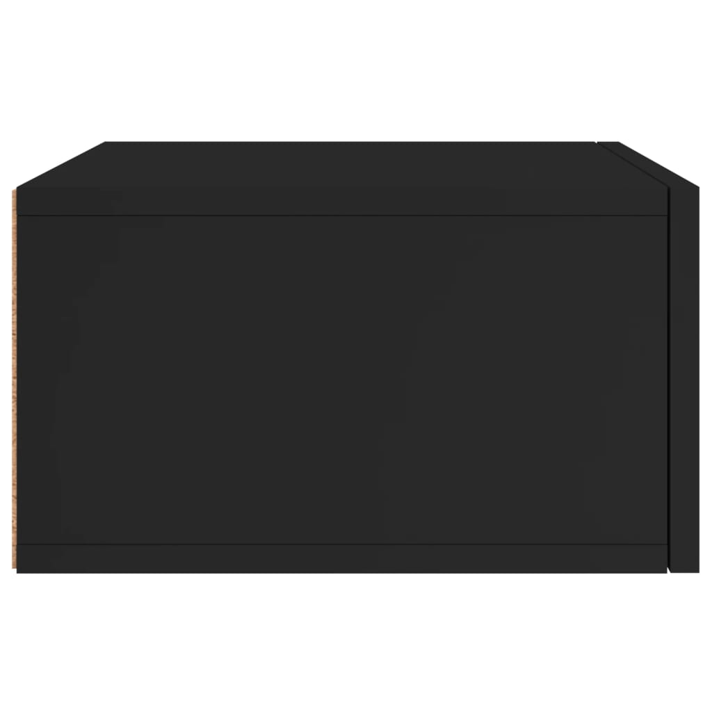 vidaXL Prie sienos montuojama naktinė spintelė, juoda, 35x35x20cm