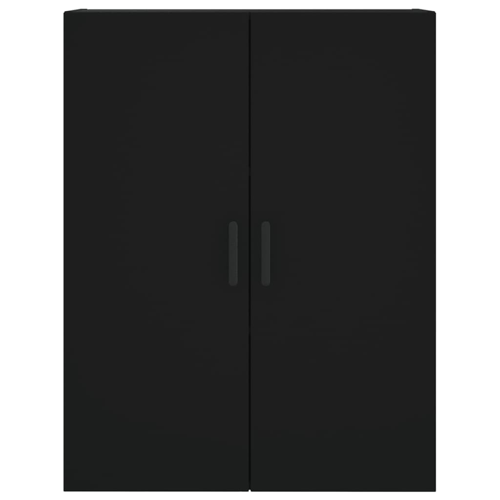 vidaXL Komoda, juodos spalvos, 69,5x34x180cm, apdirbta mediena