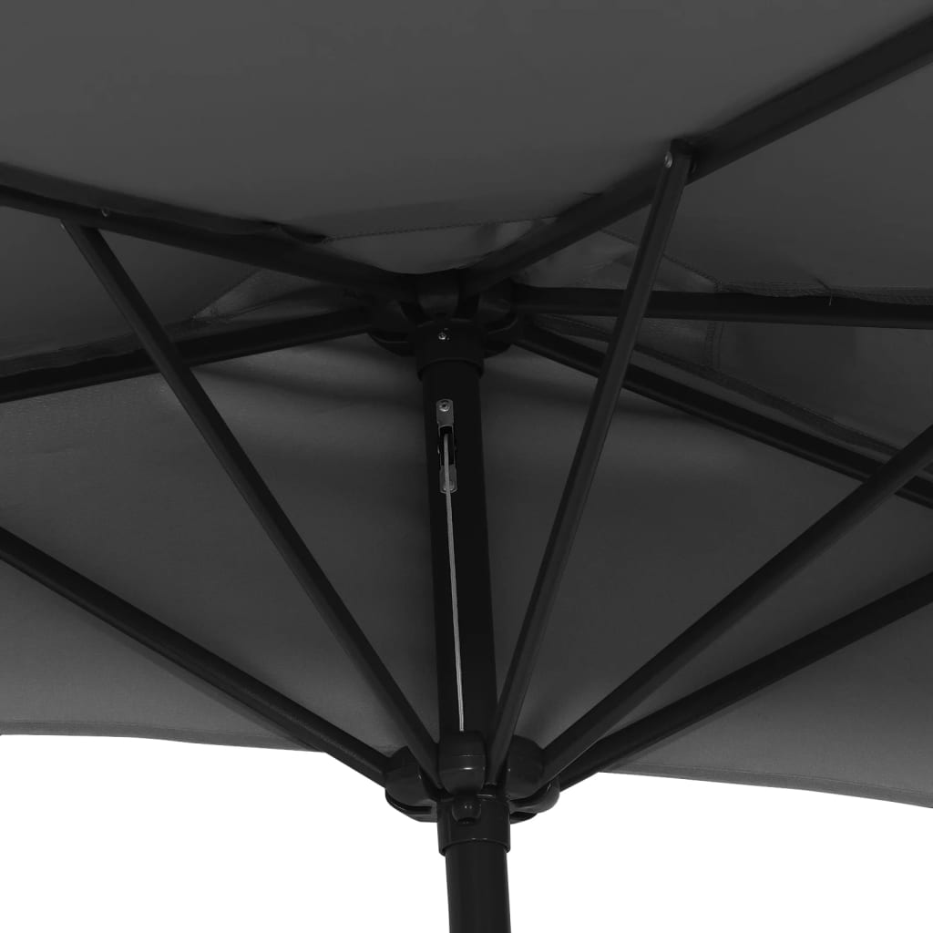 vidaXL Balkono skėtis su aliuminio stulpu, 300x155cm, antracito sp.