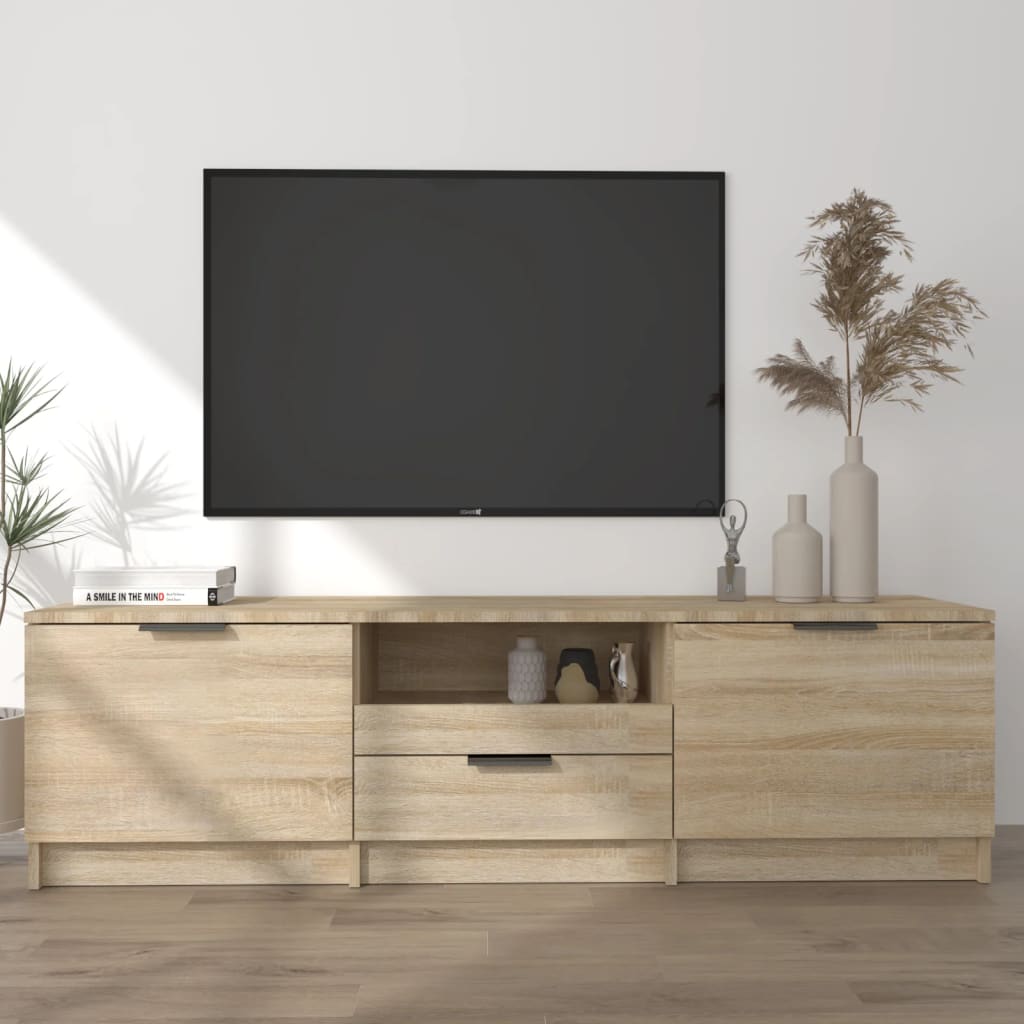 vidaXL Televizoriaus spintelė, ąžuolo, 140x35x40cm, apdirbta mediena