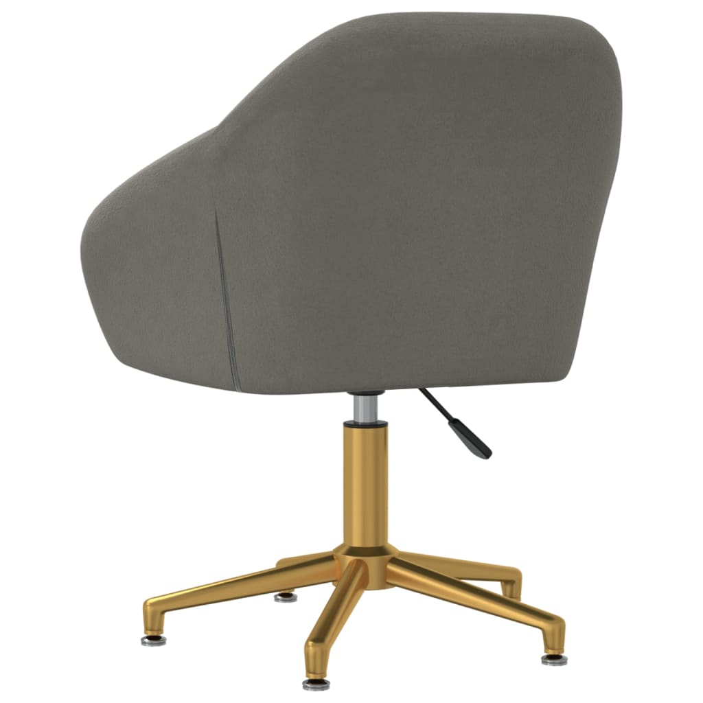 vidaXL Pasukama biuro kėdė, tamsiai pilkos spalvos, aksomas (330590)