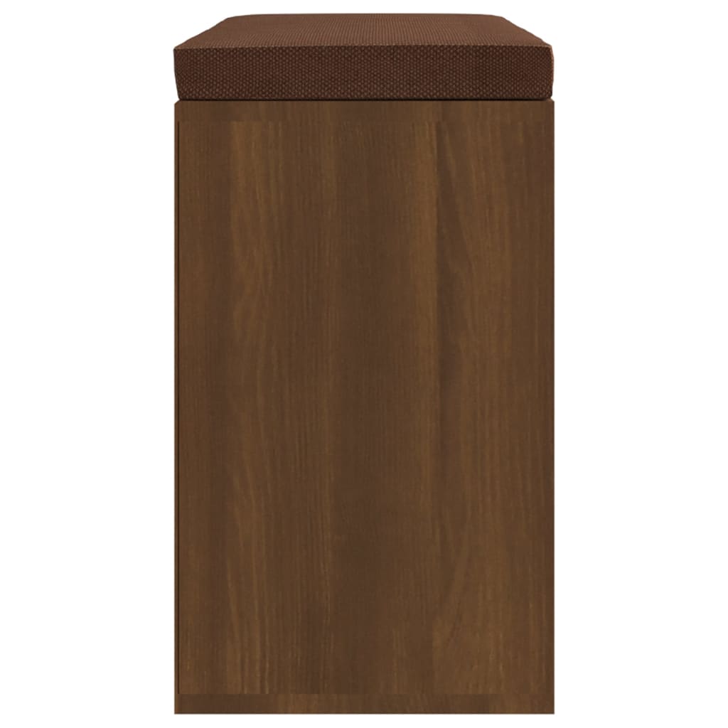 vidaXL Batų suoliukas, rudas ąžuolo, 103x30x48cm, apdirbta mediena