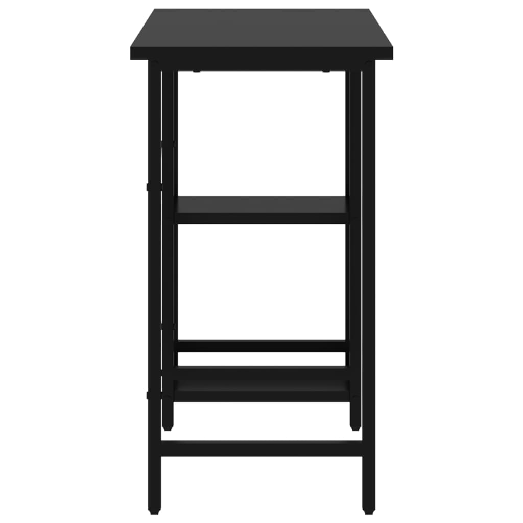 vidaXL Kompiuterio stalas, juodos spalvos, 80x40x72cm, MDF ir metalas