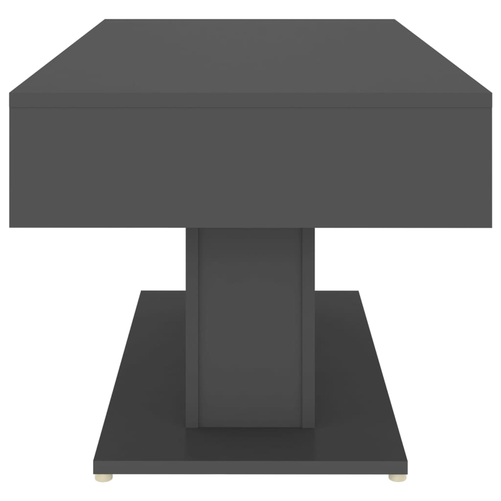 vidaXL Kavos staliukas, pilkos spalvos, 96x50x45cm, MDP