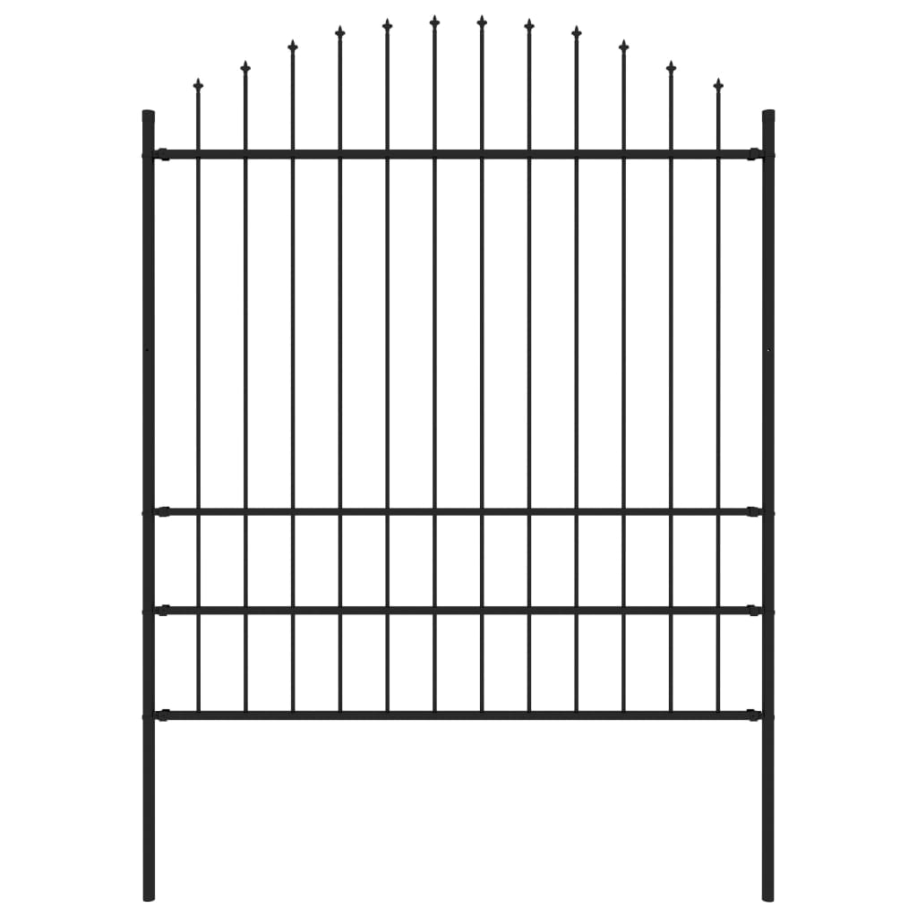 vidaXL Lauko tvora su iečių viršug., juoda, (1,75-2)x1,7m, plienas