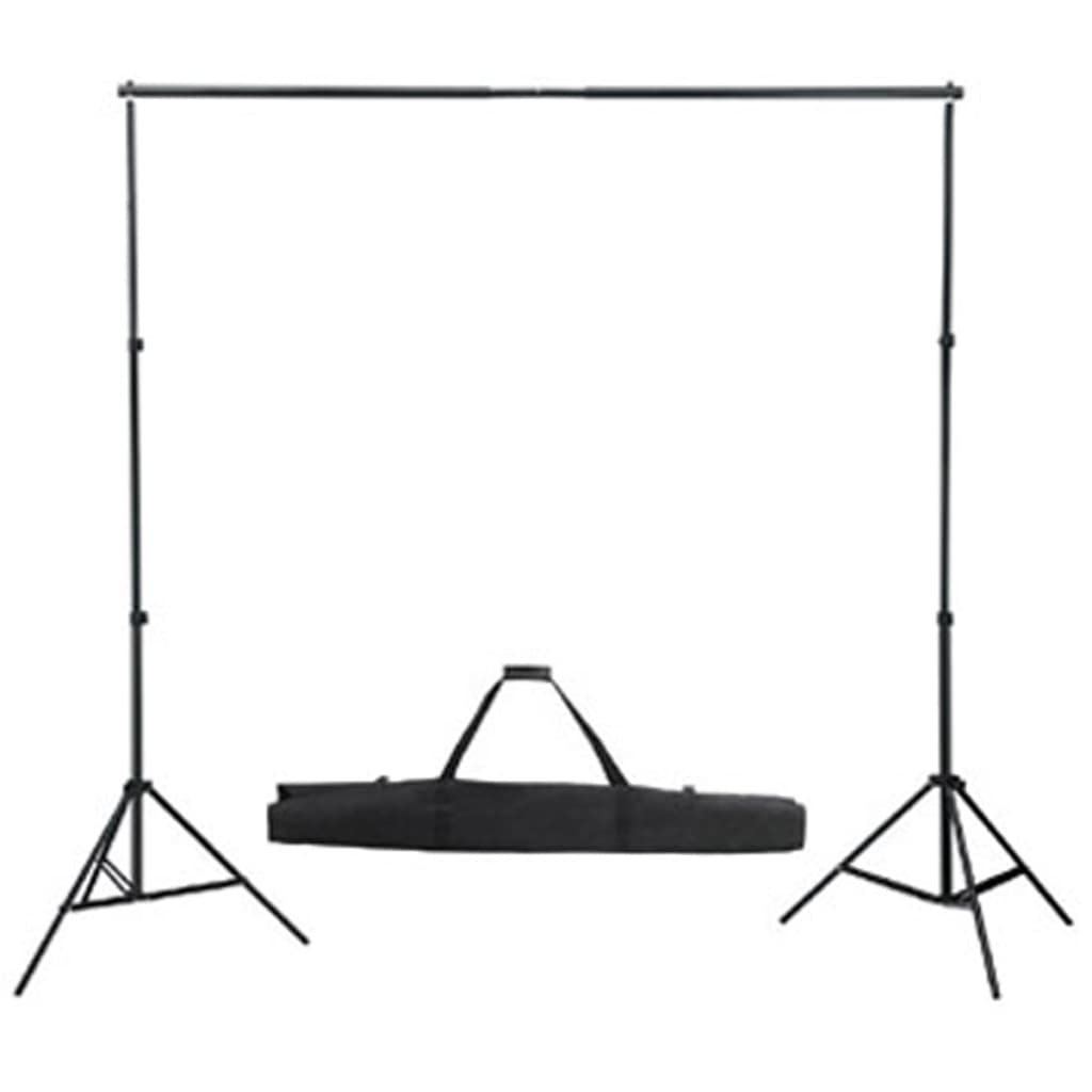 vidaXL Rinkinys fotostudijai, juodas fonas 600x300cm ir šviestuvai