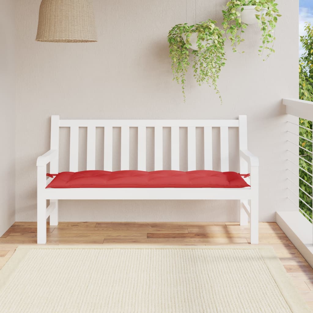 vidaXL Sodo suoliuko pagalvėlė, raudonos spalvos, 150x50x7cm, audinys