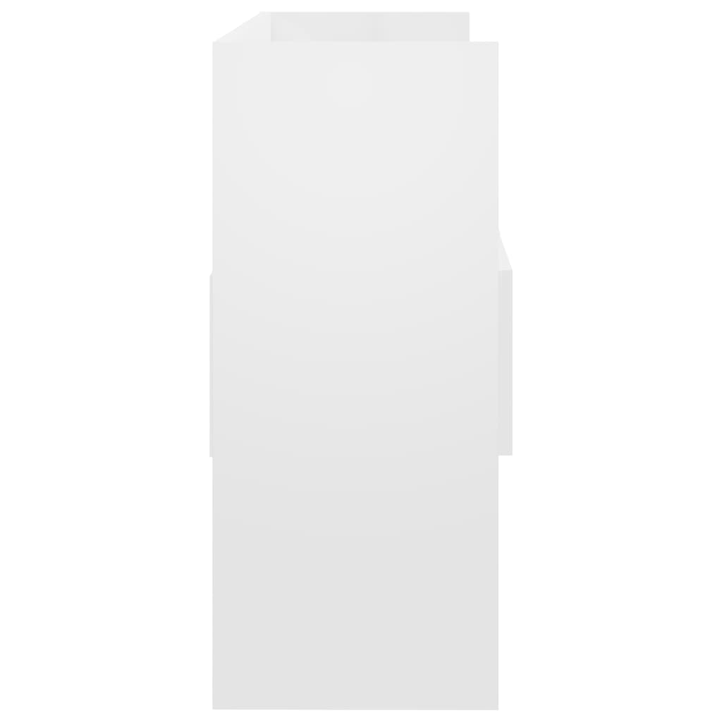 vidaXL Šoninė spintelė, baltos spalvos, 105x30x70cm, MDP, ypač blizgi