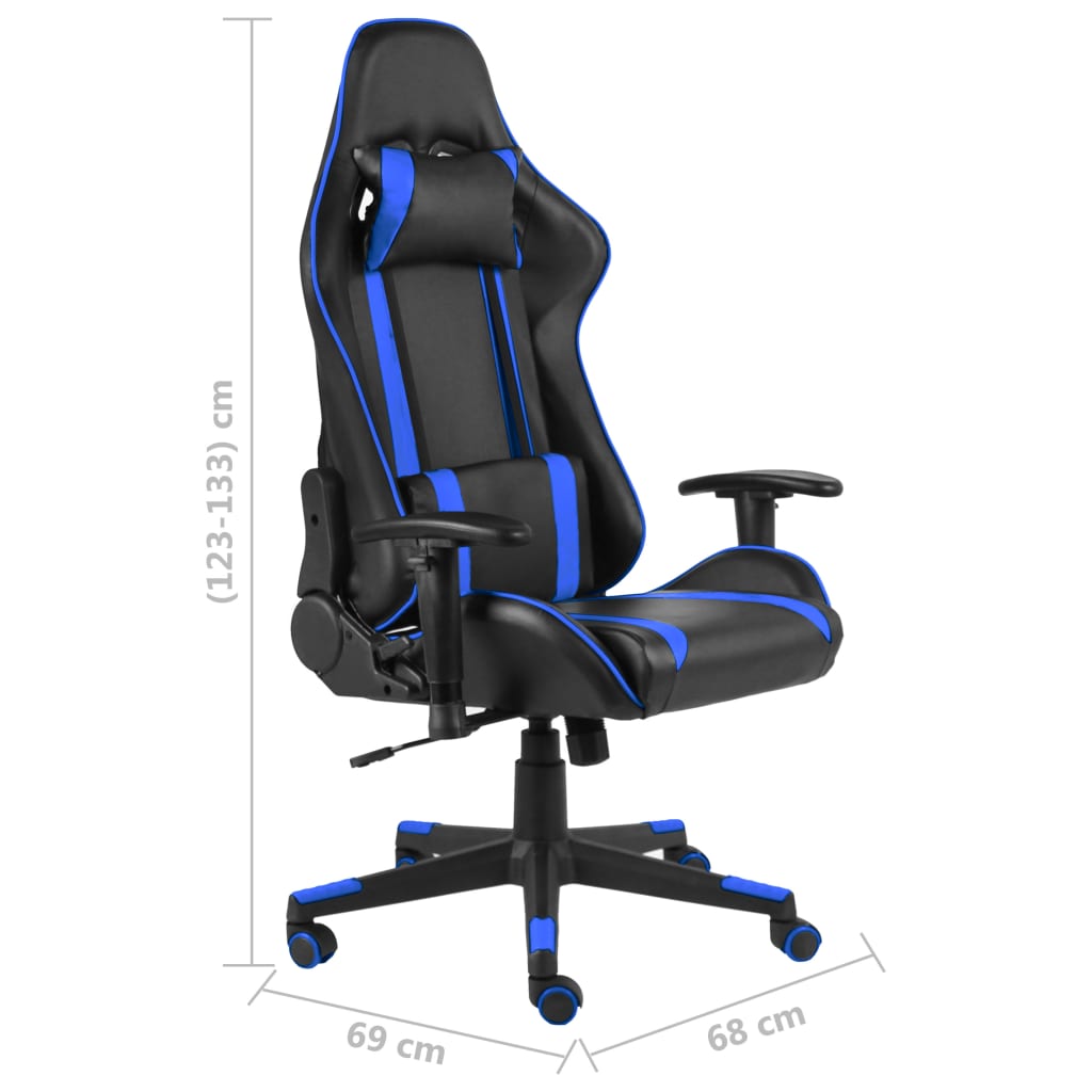 vidaXL Pasukama žaidimų kėdė, mėlynos spalvos, PVC