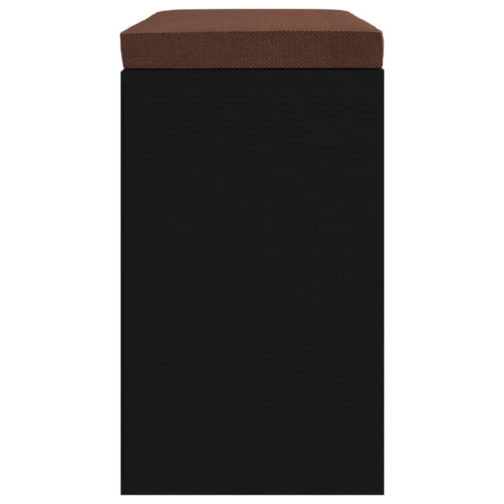 vidaXL Suoliukas batams, juodos spalvos, 103x30x48cm, apdirbta mediena