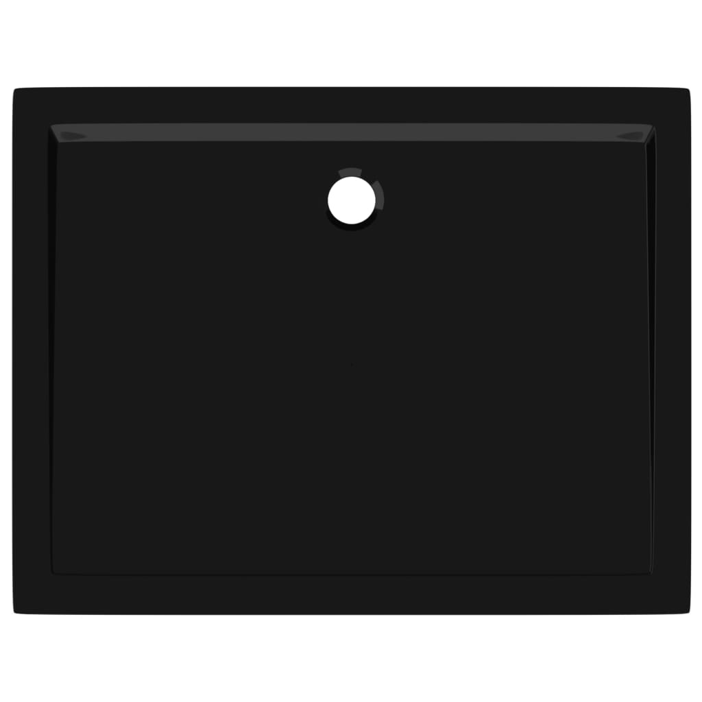 vidaXL Dušo padėklas, juodos spalvos, 80x100cm, ABS, stačiakampis
