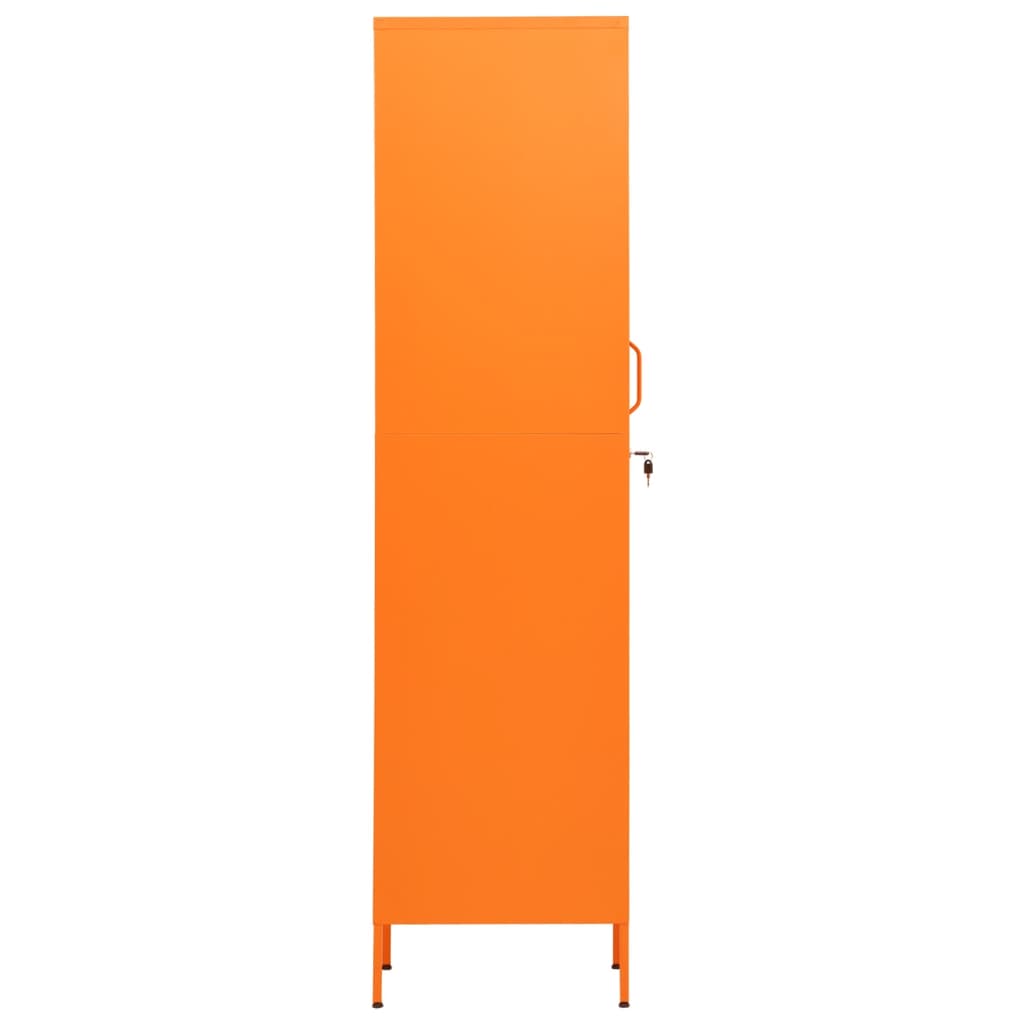 vidaXL Persirengimo spintelė, oranžinė, 35x46x180cm, plienas
