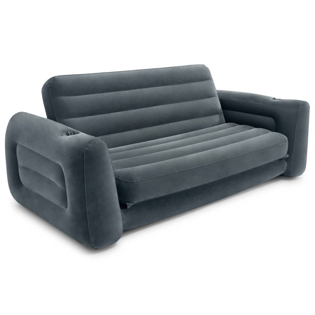 Intex Pripučiama sofa, pilkos spalvos, vinilas, išskleidžiama