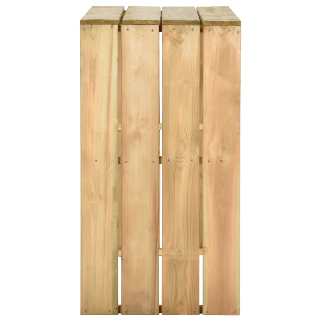 vidaXL Sodo baro baldų komplektas, 5 dalių, impregnuota pušies mediena