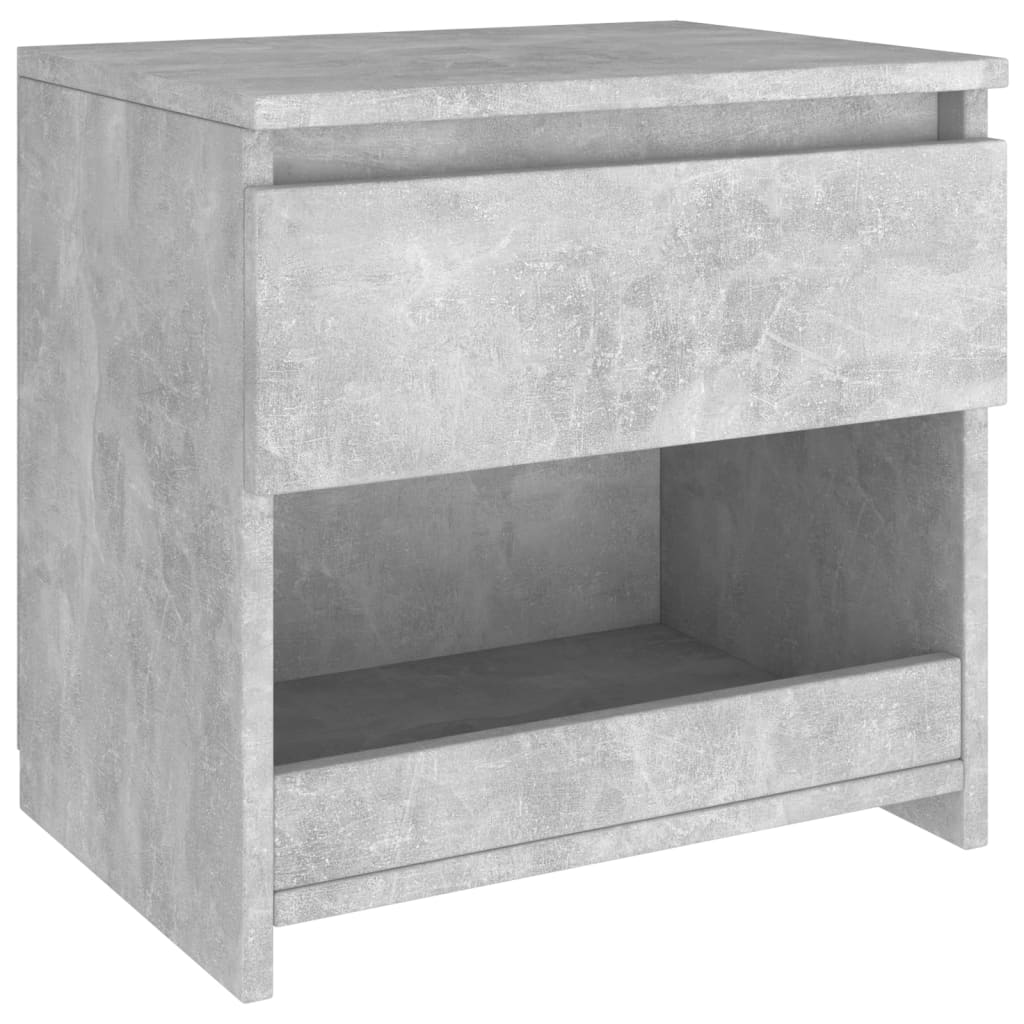 vidaXL Naktinės spintelės, 2vnt., betono, 40x30x39cm, apdirbta mediena