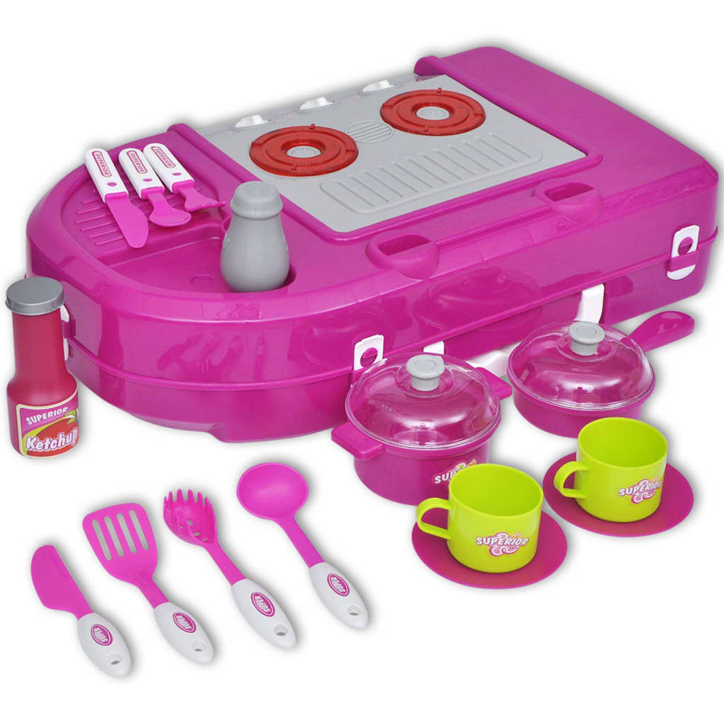 Vaikiška Žaislinė Virtuvė su Šviesos ir Garsų Efektais, Rožinė