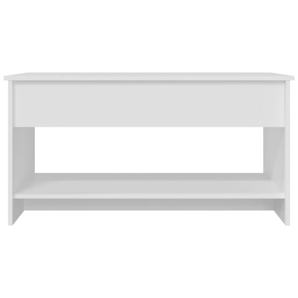 vidaXL Kavos staliukas, baltas, 102x50x52,5cm, apdirbta mediena