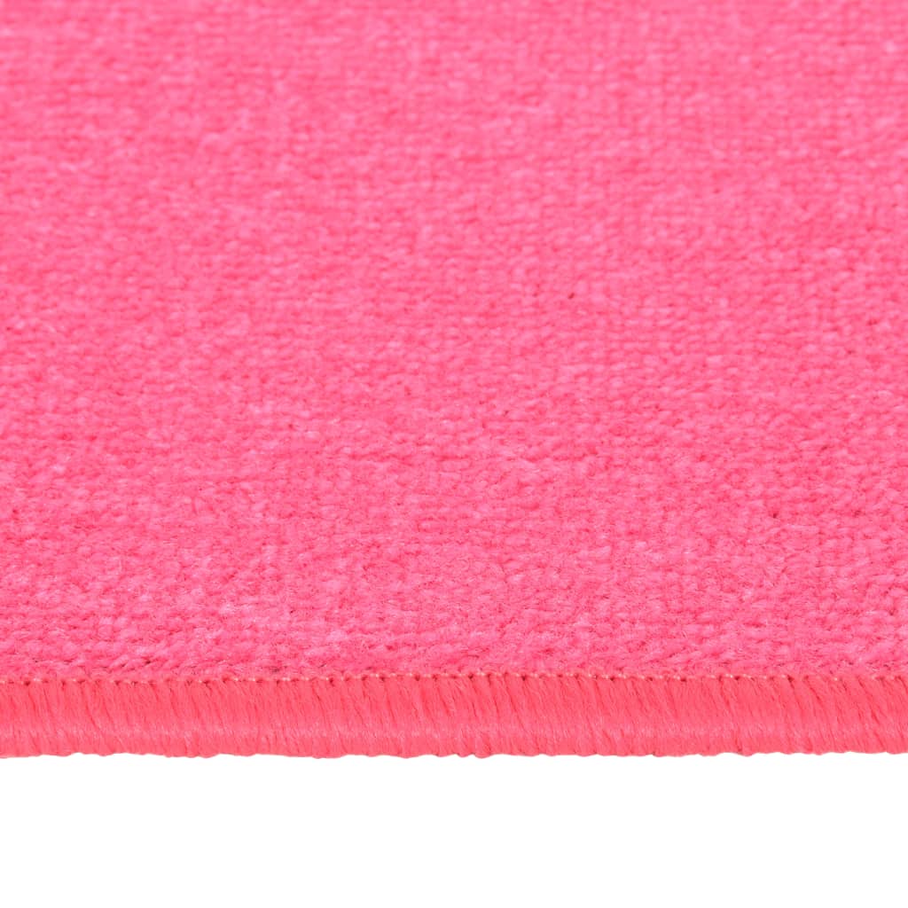vidaXL Kilimėliai prie lovos, 3vnt., rožinės spalvos, shaggy tipo