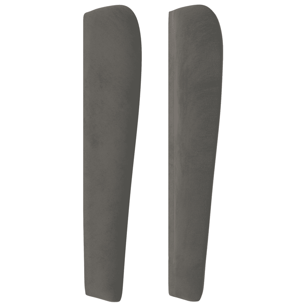 vidaXL Lova su spyruoklėmis ir čiužiniu, pilka, 140x200 cm, aksomas