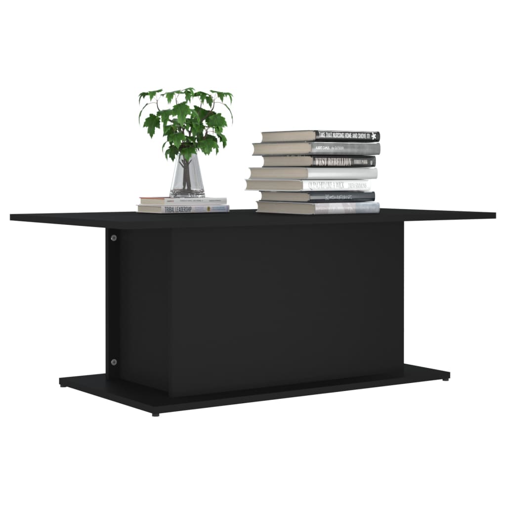 vidaXL Kavos staliukas, juodos spalvos, 102x55,5x40cm, MDP