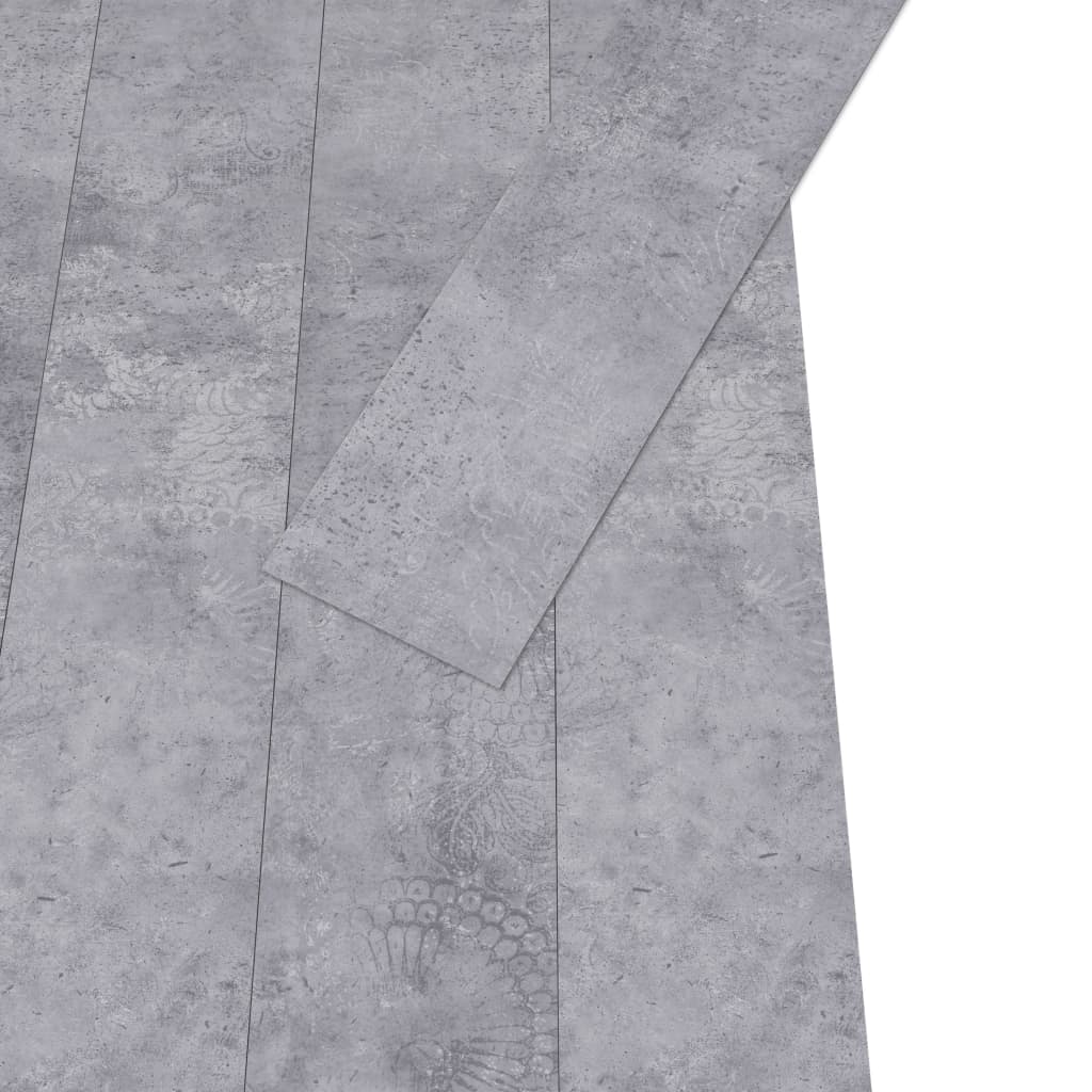 vidaXL Grindų plokštės, betono pilkos, PVC, 5,26m², 2mm, nelipnios