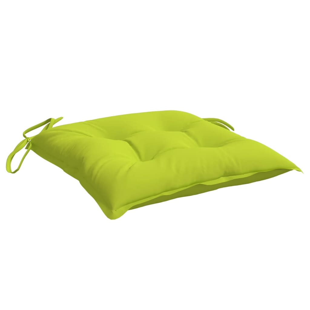 vidaXL Palečių pagalvėlės, 4vnt., ryškiai žalios, 50x50x7cm, audinys