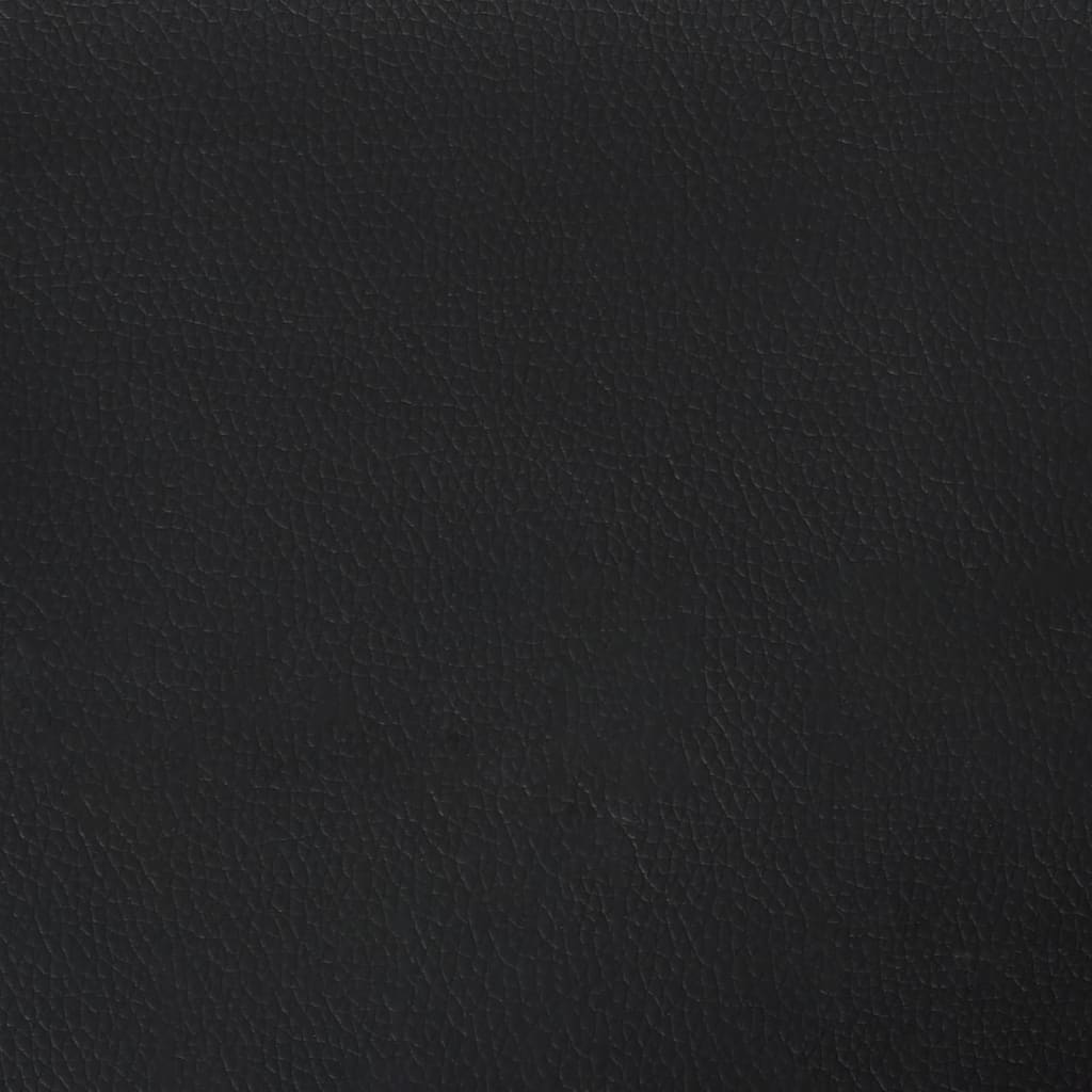 vidaXL Suoliukas su atlošu, juodas, 112x65,5x75cm, dirbtinė oda