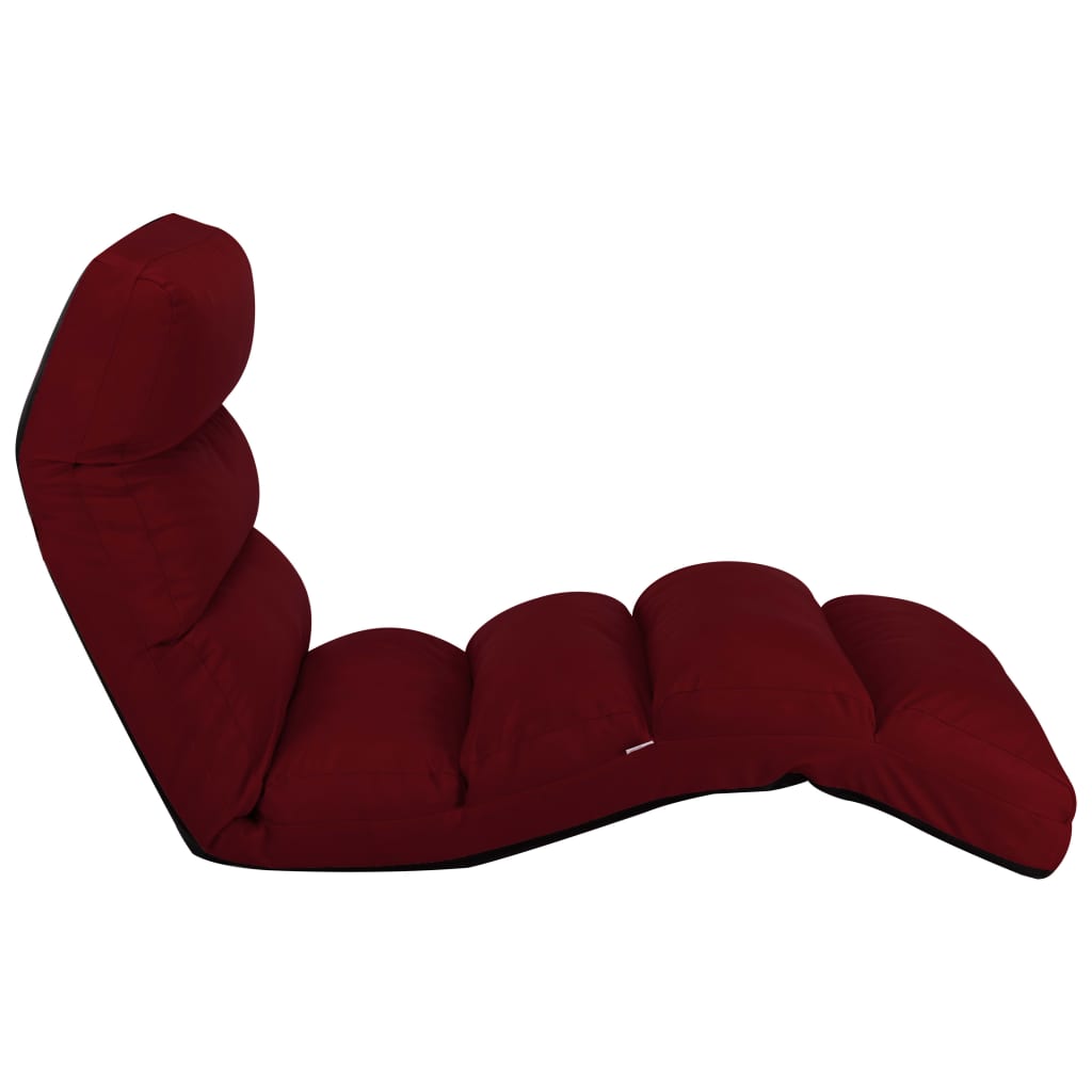 vidaXL Sulankstomas čiužinukas-kėdė, raudono vyno spalva, dirbtinė oda