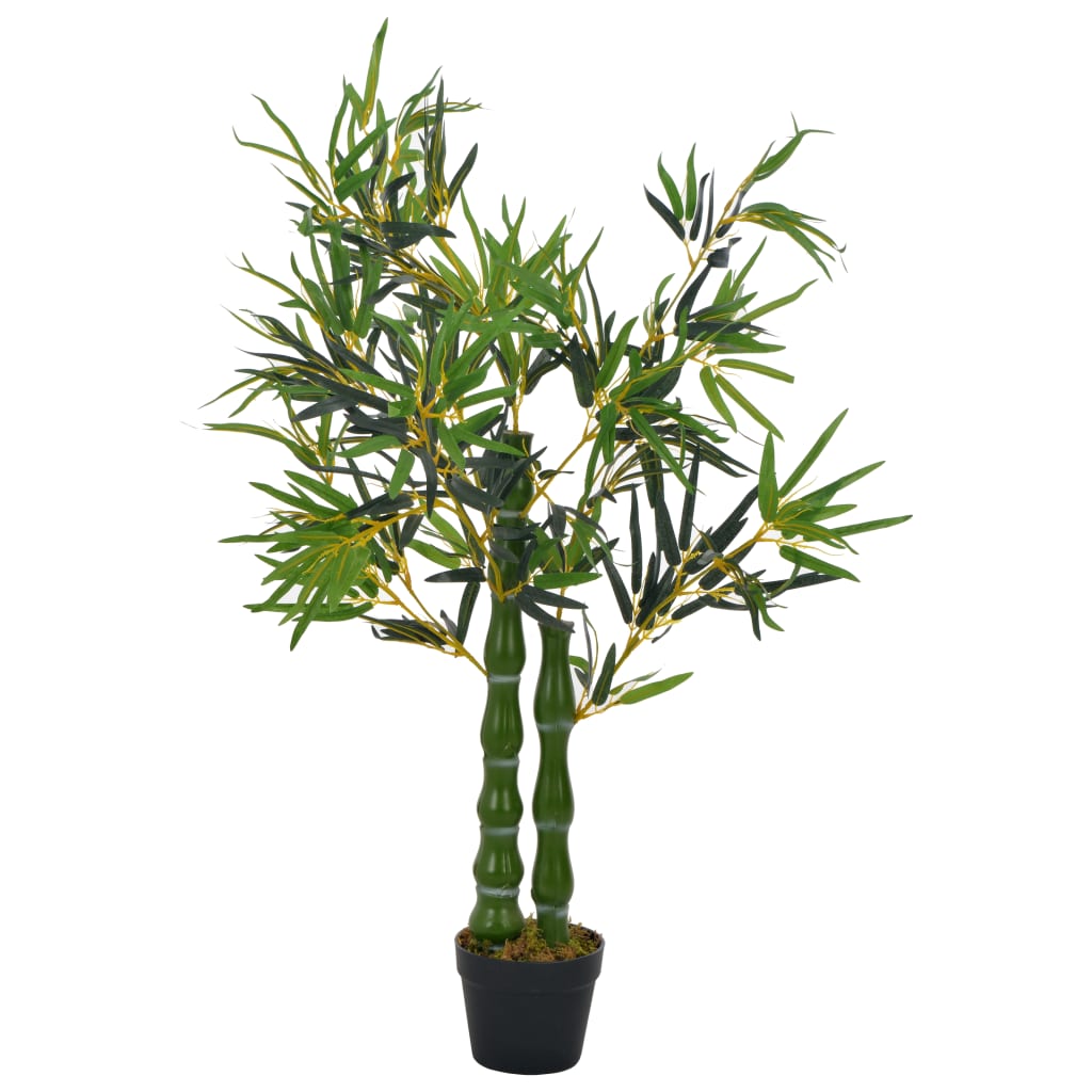 vidaXL Dirbtinis augalas-bambukas su vazonu, žalios spalvos, 110cm