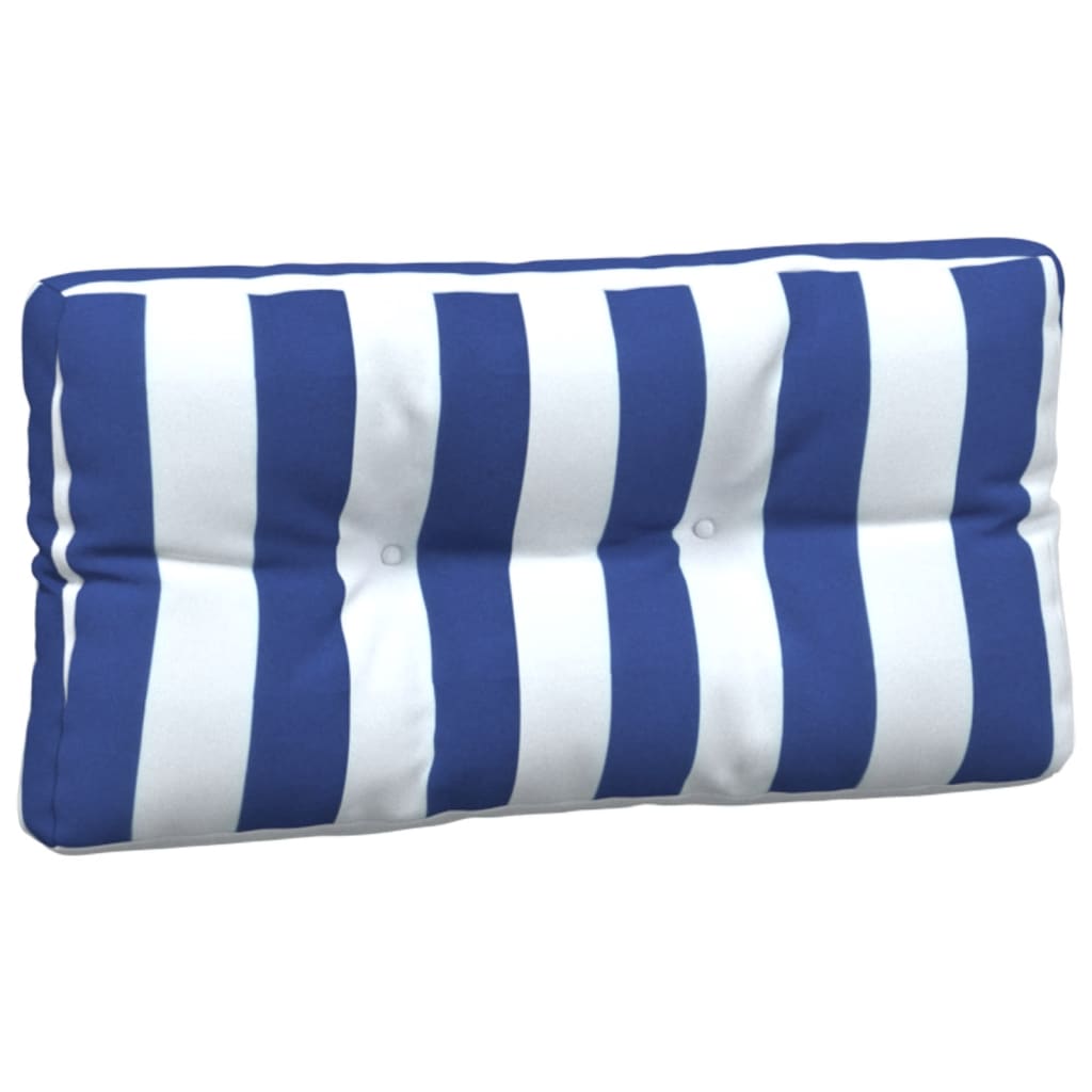 vidaXL Palečių pagalvėlės, 5vnt., mėlynos/baltos, audinys, dryžuotos